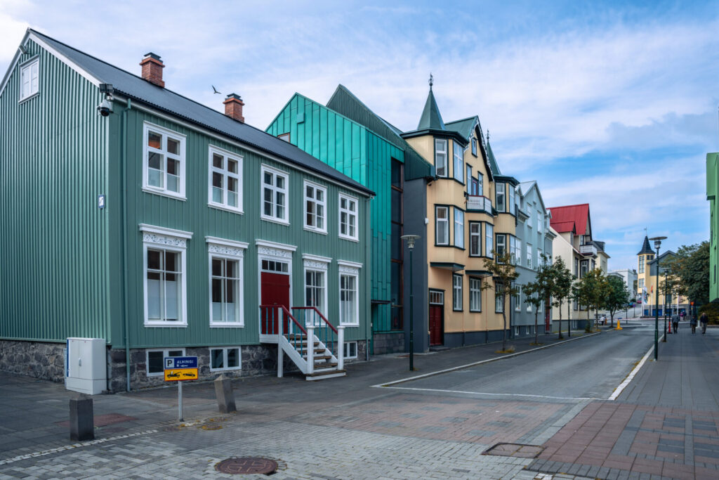 Traditional Icelandic houses in Reykjavík