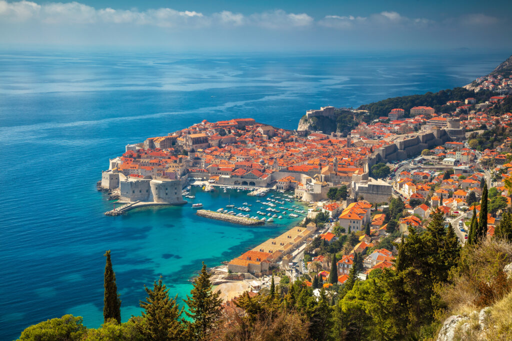 Looking down towards Dubrovnik’s beautiful, historic Old Town
