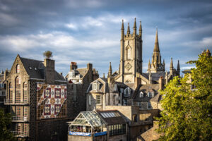 aberdeen, city centre, granite city, granite, historic building, scotland, uk, europe