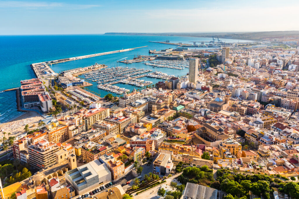 Looking down towards Alicante Marina