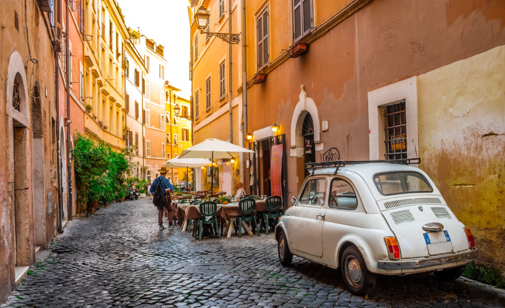 A cosy street in Trastevere, Rome