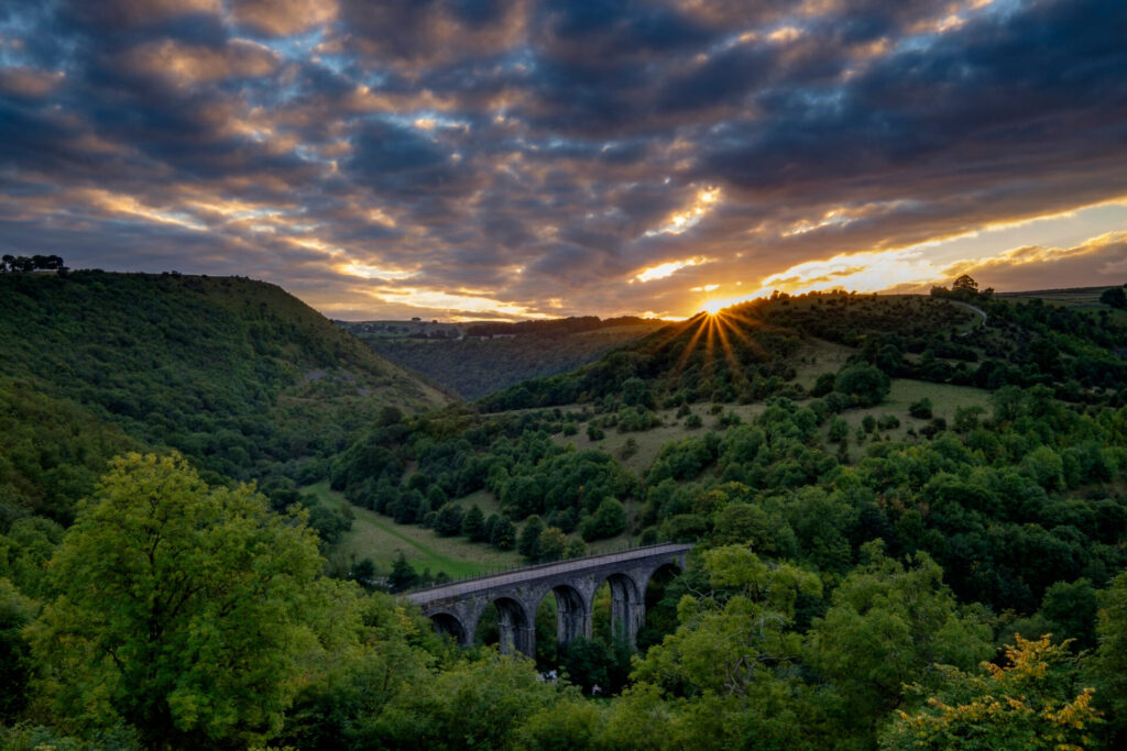 Sunrise over Monsal viaduct