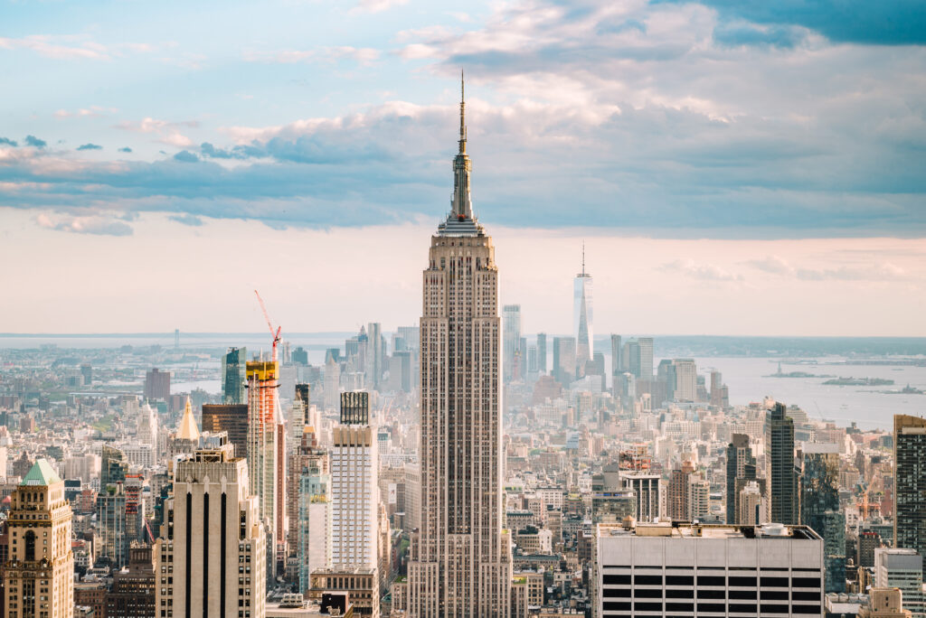 Looking toward the Empire State Building, New York City
