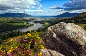 Carlingford lough from Flagstaff viewpoint. Counties Armagh, Down and Louth.
