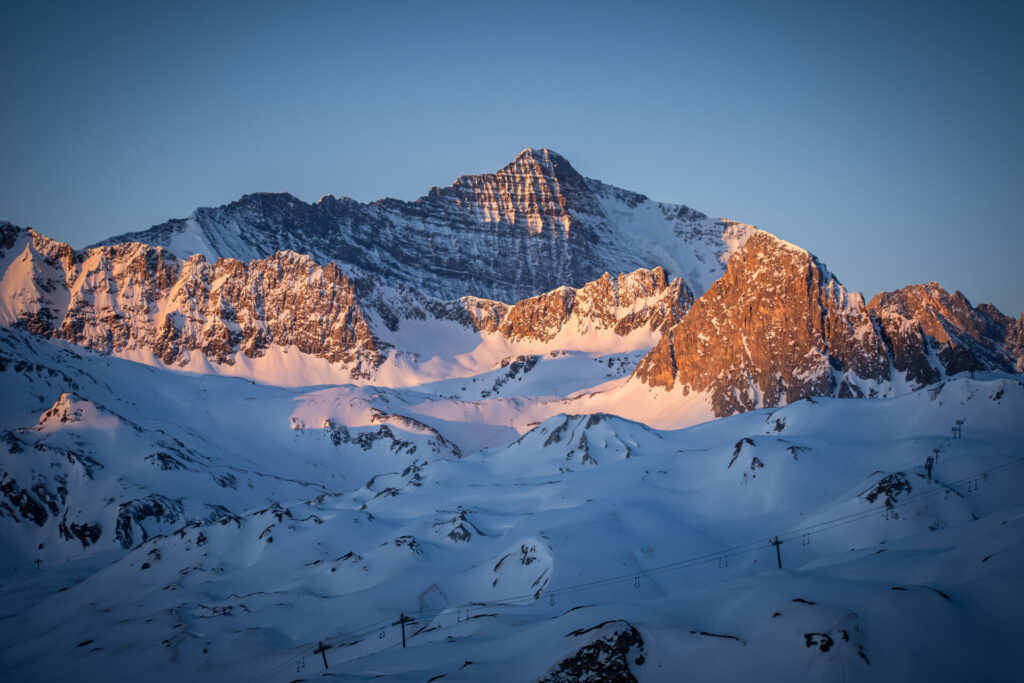 Ski slopes in Tignes, France