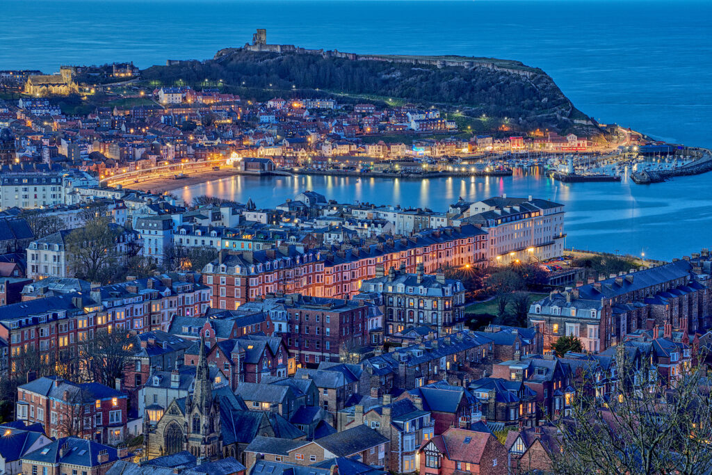 Scarborough in the blue hour