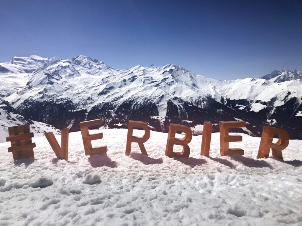 Verbier’s photo-friendly hashtag sign