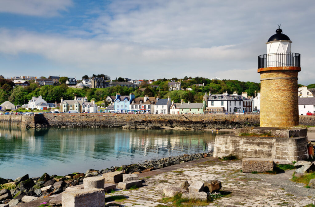 Portpatrick lighthouse and harbour