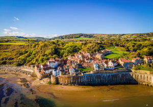 A view of Robin Hood's Bay, a picturesque old fishing village on the Heritage Coast of the North York Moors