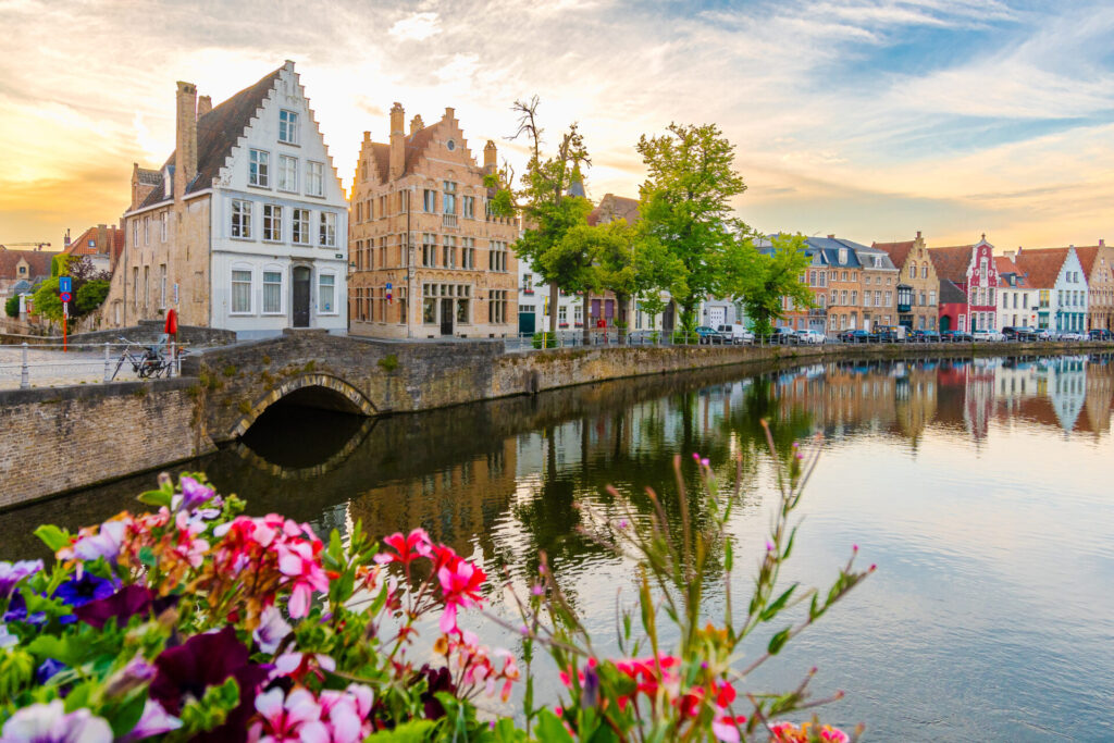 Romantic sunset, Bruges