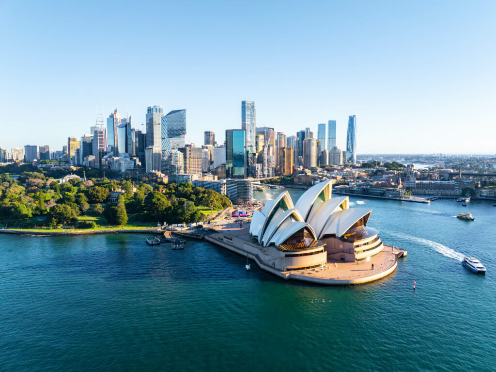 The unmistakable Sydney Opera House