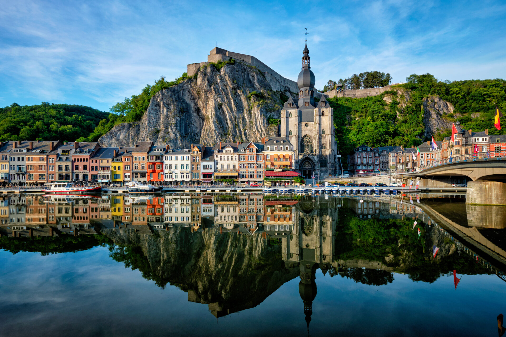View of picturesque Dinant town. Belgium